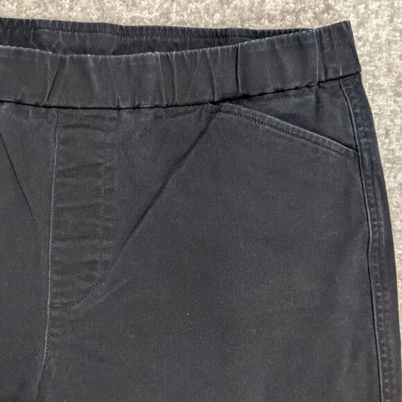 Lands' End Ankle Jeans Women Size 12 Inseam 24.5" Mid-Rise Black Pull On - Picture 5 of 11